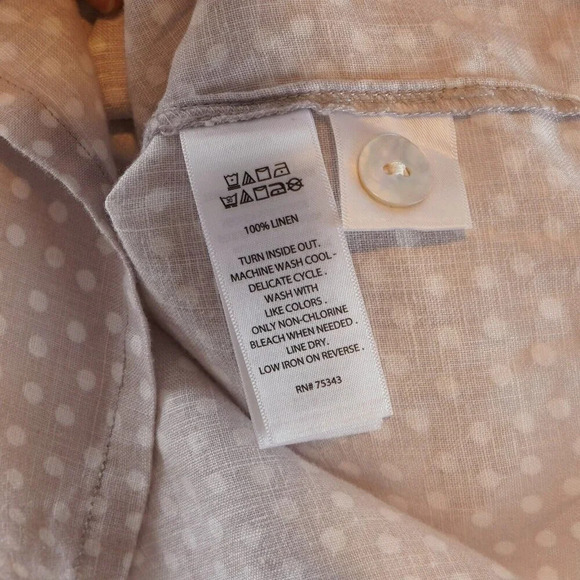 Rachel Zoe Gray Polka Dot Button Down Shirt - Picture 5 of 6